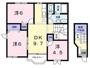 貴志駅 徒歩14分 2階の物件間取画像